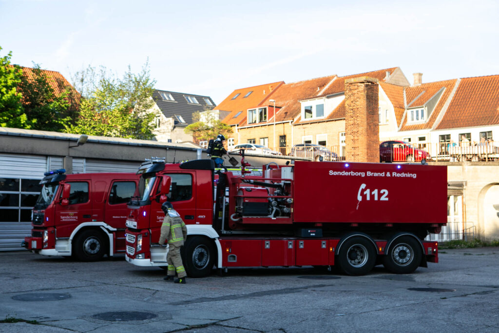 Brand i den tidligere busgarage
