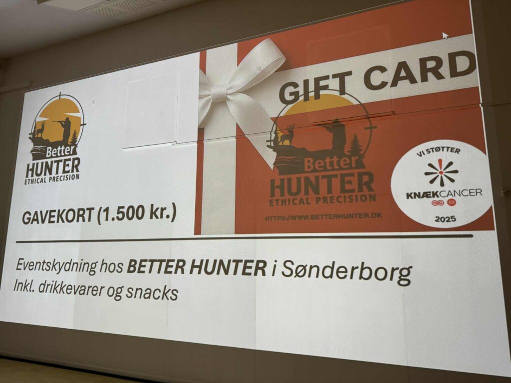 Better Hunter skyder et gavekort afsted til Knæk Cancer