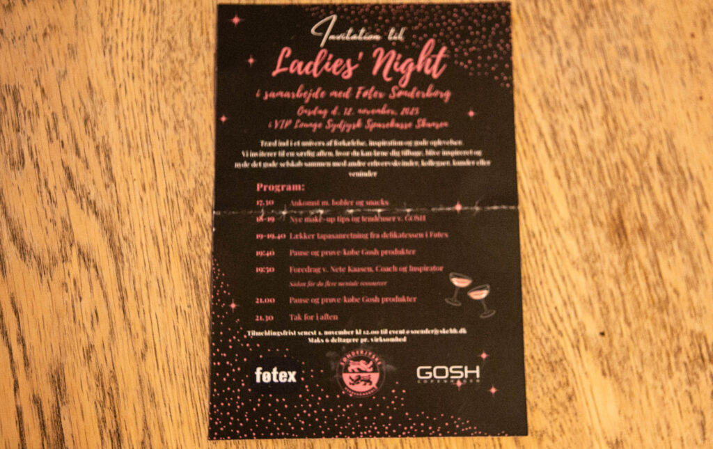 Ladies Night – kun for kvinder fra håndboldklubbens erhversklub