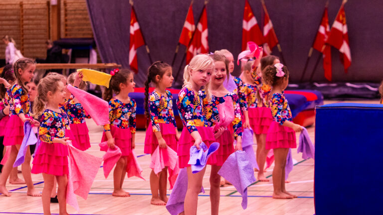 Lokale puslingepiger charmede til lørdagens gymnastikopvisning