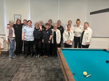 Kvinderne havde en god dag ved billardbordene