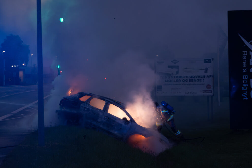 Brand i en bil