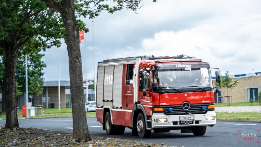 Ullerup Frivillige Brandværn rykkede ud til en bilbrand