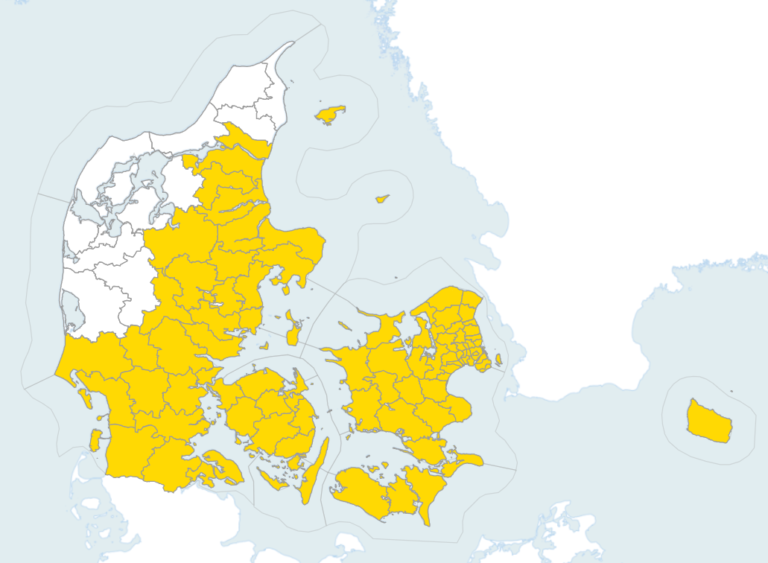 Varsel om risiko for kraftig regn og lokale skybrud