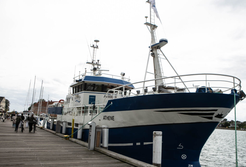 Skoleskib fra Thyborøn ligger i havnen